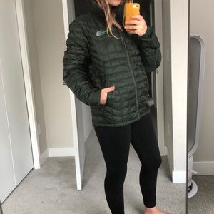 The North Face forest green jacket